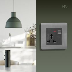 B9-C12 13A SINGLE SWITCH SOCKET WITH NEON