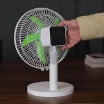PASHA rechargable table fan white
