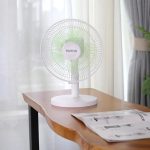 PASHA rechargable table fan white
