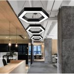 B-1/7000K Linear Hanging Black (Hollow Hexagon) - Image 3