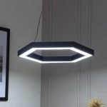 B-1/7000K Linear Hanging Black (Hollow Hexagon) - Image 2