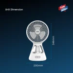 Rechargeable Fan With LED Lights SF6663MFN - Image 4