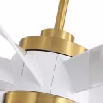 60YY-19740 24W Fan 60 inch Ceiling Fan with LED Light (WH+GD) - Image 4