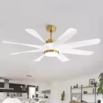 60YY-19740 24W Fan 60 inch Ceiling Fan with LED Light (WH+GD) - Image 6